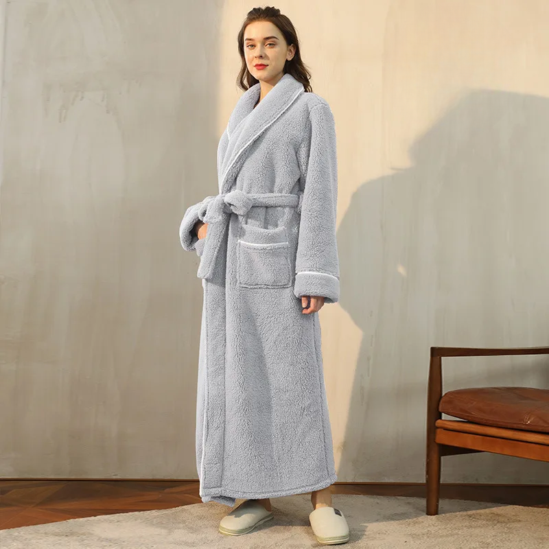 Ortekor Flannel Winter Bathrobe | Men's Robe with Adjustable Sash | Cozy Comfort for Cold Days