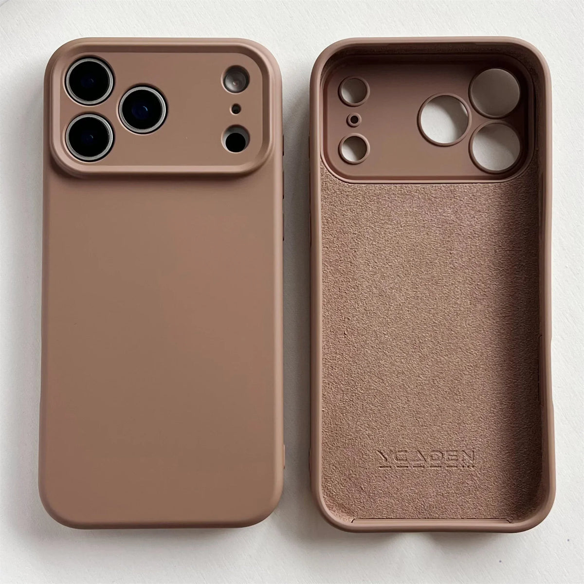 Silicone iPhone Case with Camera & Screen Protection for 14-17, Air, Pro, Max