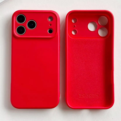 Silicone iPhone Case with Camera & Screen Protection for 14-17, Air, Pro, Max