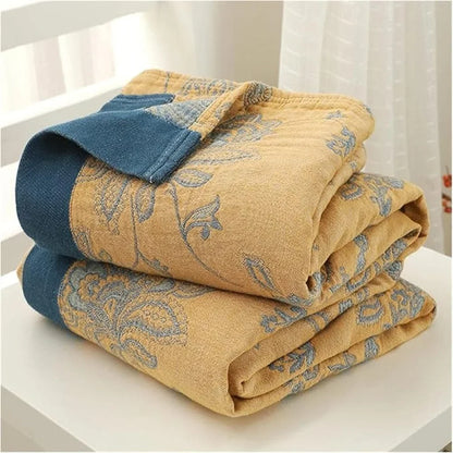 Flora Cooling Blanket - Lightweight Cotton, Breathable Floral Design