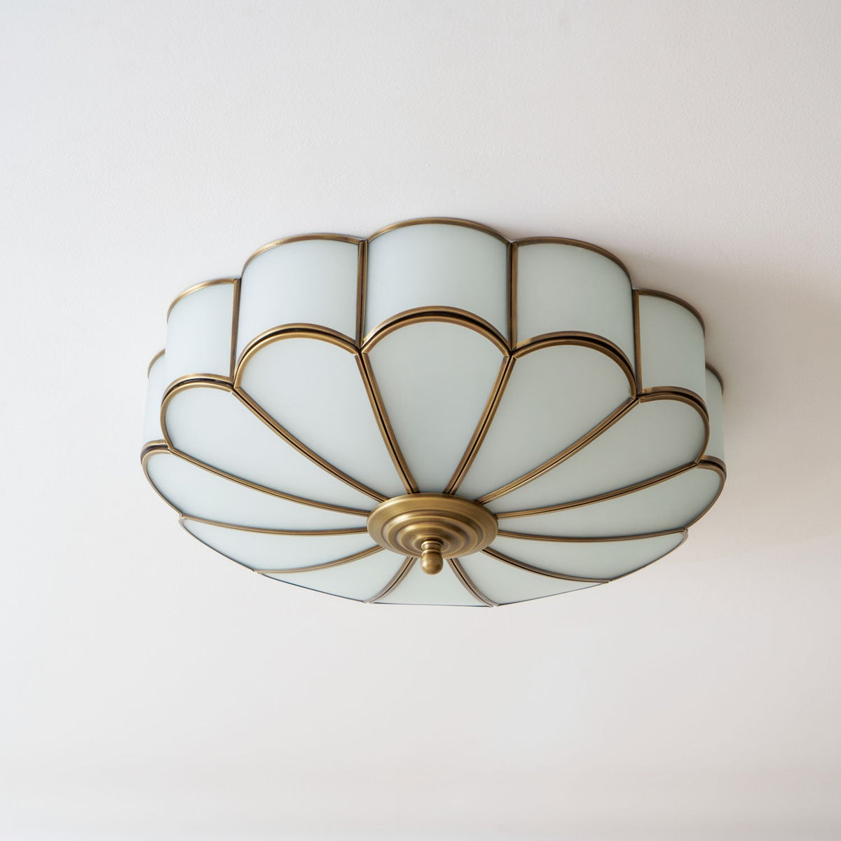Brass Ceiling Light Flush Mount Frosted Glass Multi-Arm for Bedroom Study Living Room Modern Semi-Flush Home Indoor Accent Lighting