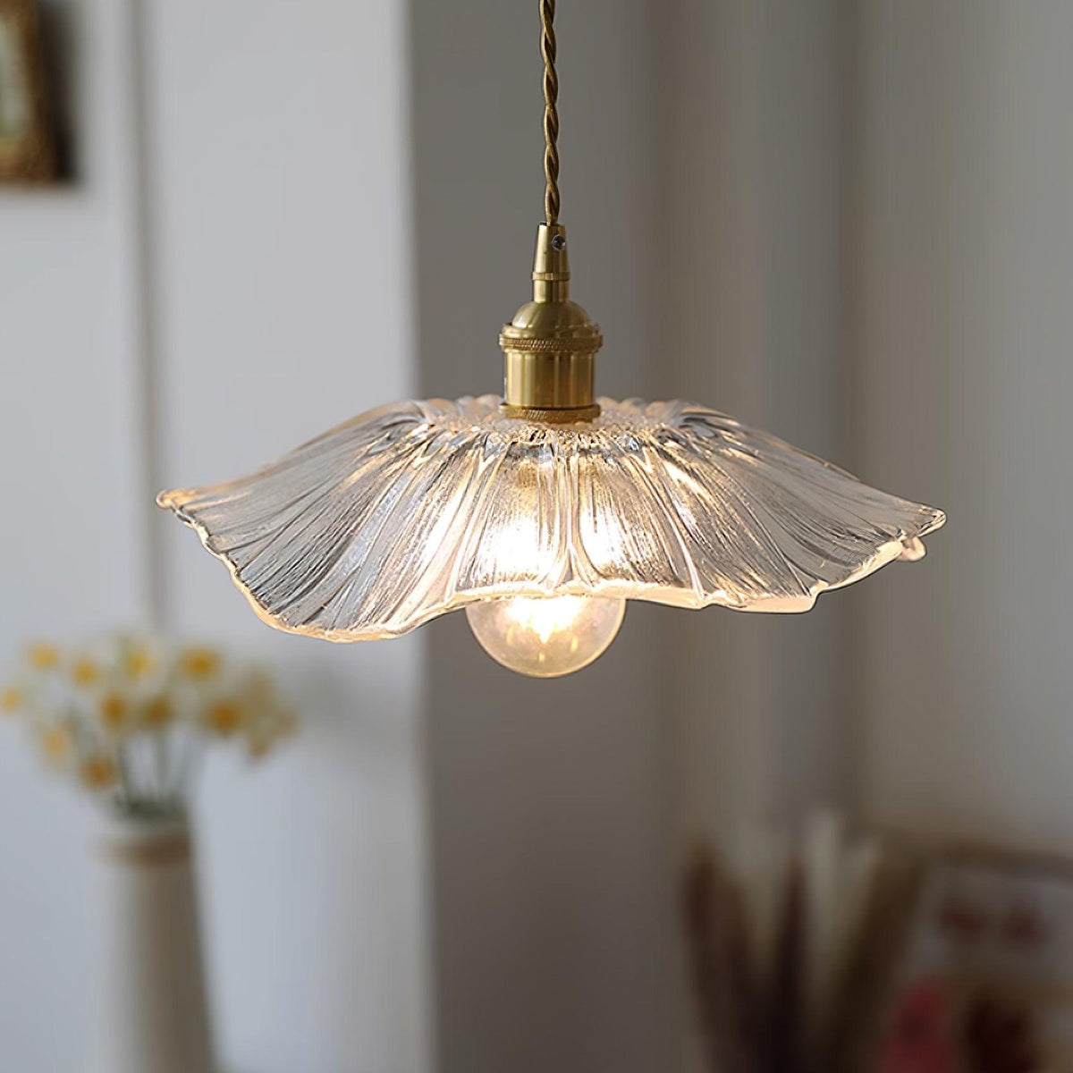 Glass Pendant Light 11 Inch Dome Shade Adjustable Hanging Fixture for Kitchen Island Dining Room Table Vintage Style Ceiling Lamp E26 Socket