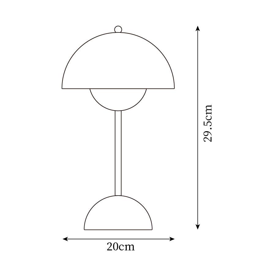 Rechargeable LED Touch Lamp Metal Cordless Mini Nightstand Light Tri-Color Modes USB Charging Port 6.3 in Round Portable for Bedroom Office