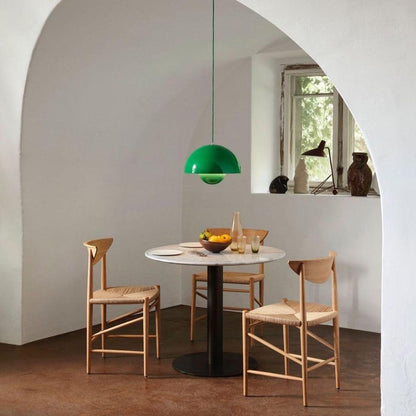 Geometric Aluminum Hanging Fixture 9 Inch Matte Modern Overhead Illumination for Kitchen Dining Room Entry