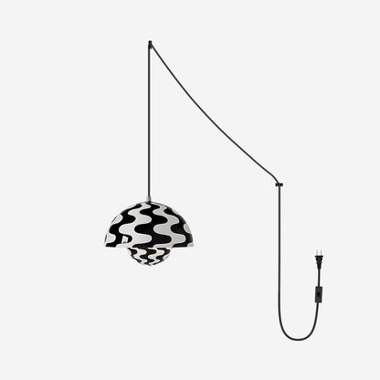 Aluminum Overhead Fixture 9 in Dome Shade Adjustable Cord Contemporary Lighting Kitchen Dining Room Island Ceiling Lamp Geometric Hemisphere
