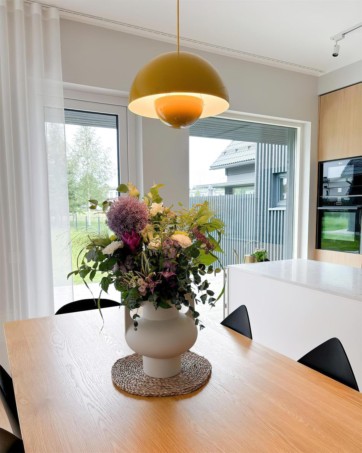 Aluminum Overhead Fixture 9 in Dome Shade Adjustable Cord Contemporary Lighting Kitchen Dining Room Island Ceiling Lamp Geometric Hemisphere