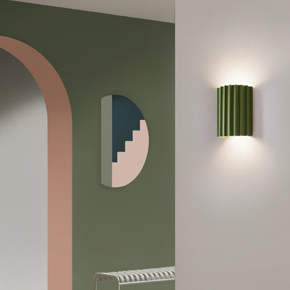 Textured Resin Sconce 5.5 in Bidirectional LED Fixture White Gray Green Orange for Hallway Bedroom Entryway Modern Ambient Wall Lighting G9