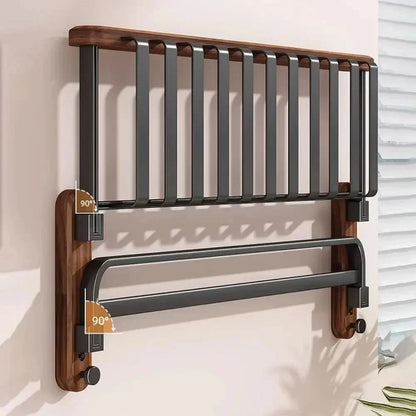 WOODFOLD – Foldable Walnut Towel Rack
