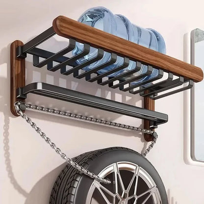 WOODFOLD – Foldable Walnut Towel Rack