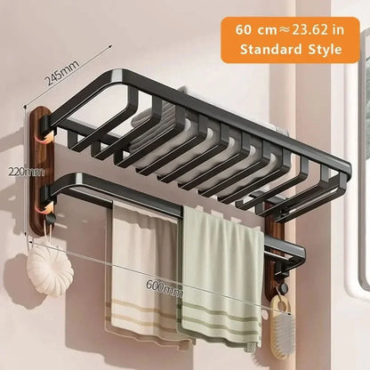 WOODFOLD – Foldable Walnut Towel Rack