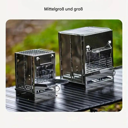 Foldable Wood Burning Stove | Stainless Steel with Efficient Combustion | Compact Design for Outdoor Adventures