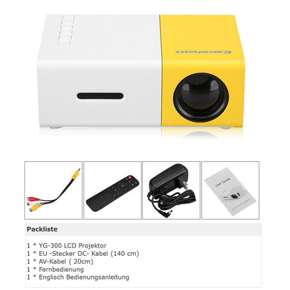 Portable LED Projector for Home Movies & Streaming | Compact Video Projector with USB SD Card Reader HDMI Support for Laptop Phone Tablet