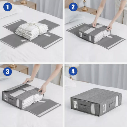 Folio Bedding Organizer - Foldable Design, Space-Saving Storage