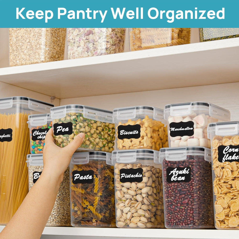 Clear Kitchen Storage Set | Airtight Food Storage Containers with Stackable Design | Efficient Organization for Pantry and Cabinet
