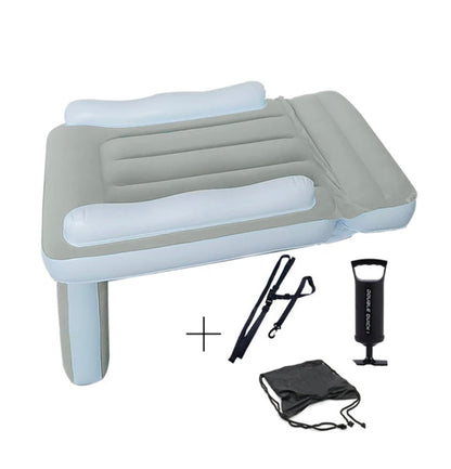 Inflatable Travel Bed for Kids - Airplane Sleep Cushion with Pump for Toddlers Up to Age 5