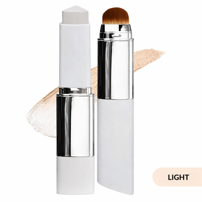 Color-Adapting Foundation Stick with Built-In Brush for Flawless Skin Tone Matching and Hydration | Cream Foundation Makeup | Travel-Friendl