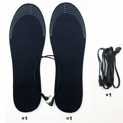Rechargeable Heated Insoles – USB Battery-Powered Thermal Shoe Inserts for Winter, Skiing, Hiking & Outdoor Work