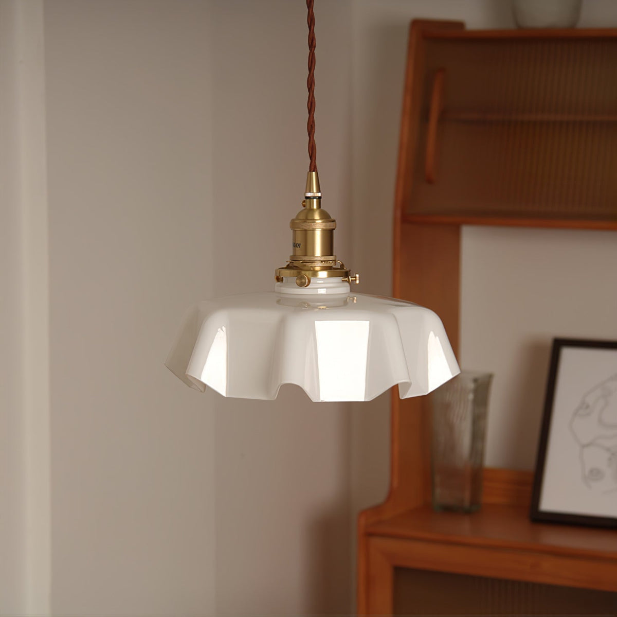 Hanging Ceiling Light Fixture Textured Dome Shade White Beige Pink Blue for Kitchen Island Dining Room Adjustable Height Indoor Pendant Lamp