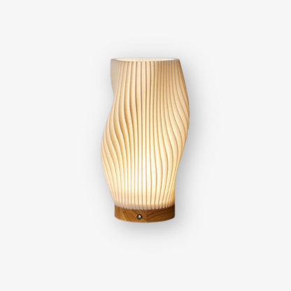 Sculptural Wave LED Desk Lamp with 3-Level Touch Dimmer for Bedroom, Office & Living Room