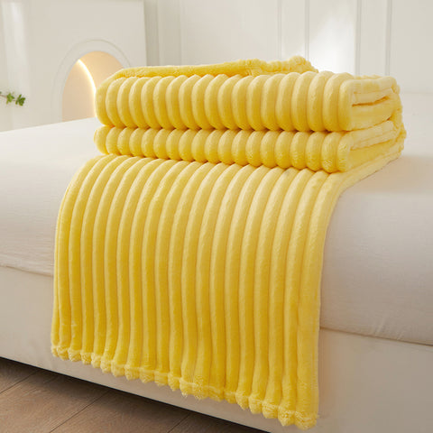 StripeWarm | Manta de franela polar ancha con textura ultrasuave | Diseño acogedor para el confort en otoño e invierno