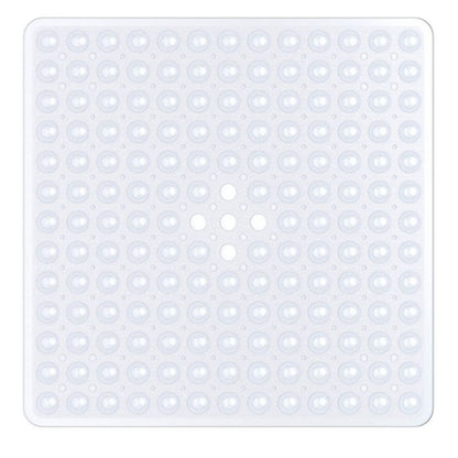 Anti-Slip Shower Mat with Suction Cups – Square PVC Tub Floor Protector for Kids, Seniors & Modern Bathrooms