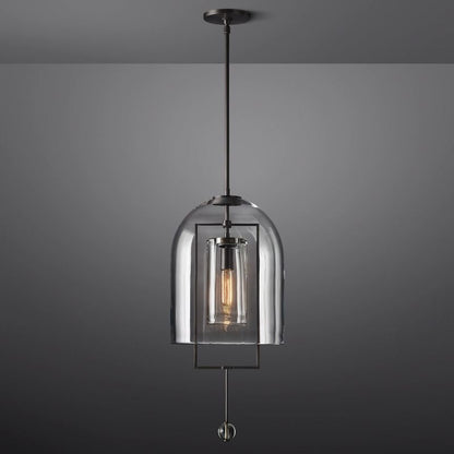 Modern Glass Globe Pendant Light with Adjustable Height – Brass, Bronze & Nickel Finish Options for Dining Room, Kitchen Island & Entryway