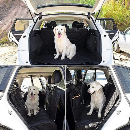 Dog Car Seat Cover Waterproof Backseat Extender Protector with Memory Foam for SUV Truck Travel Universal Fit Tear-Resistant Pet Mat