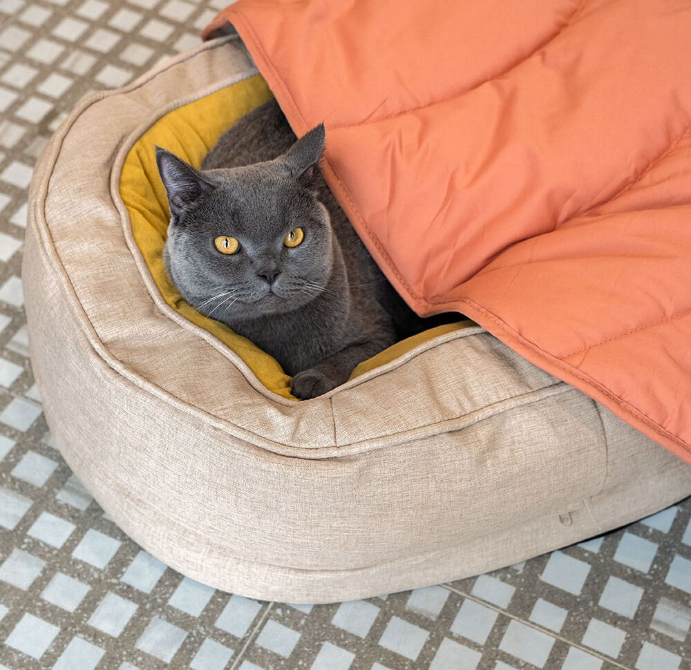 Botanical Leaf-Shaped Pet Throw Blanket - Soft Cotton-Polyester Cover for Dogs & Cats - Machine Washable Couch Protector & Floor Mat for