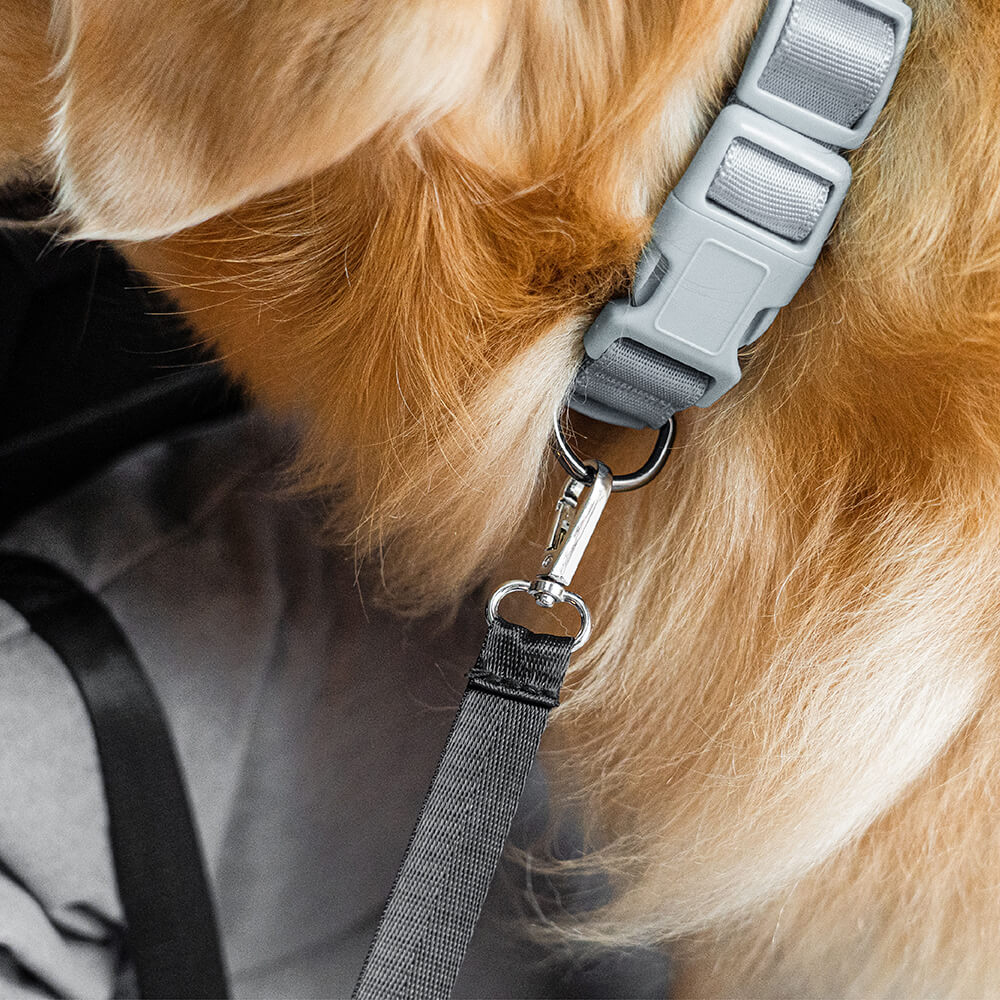 Dog Car Seat Cover for Back Seat – Padded Travel Hammock for Medium & Large Dogs with Safety Tethers & Storage Pockets