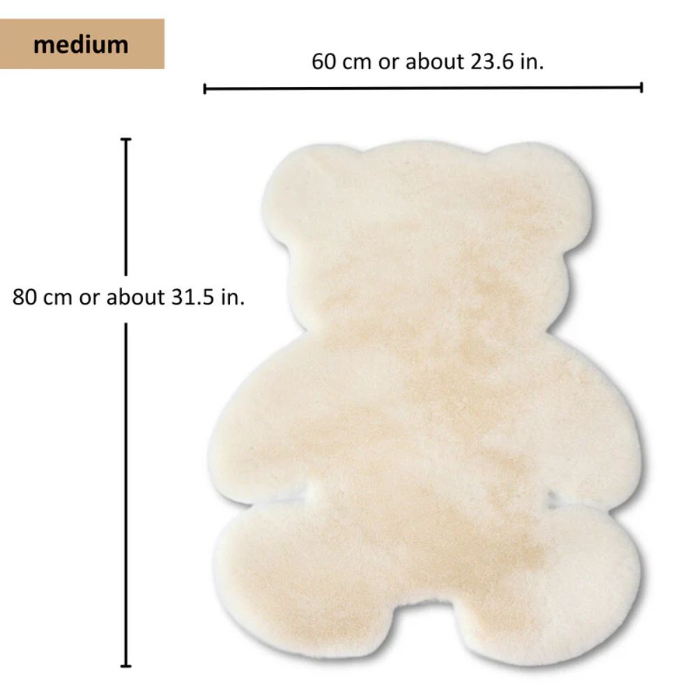 Fuzzy Bear Rug - Soft Microfiber, Washable Area Rug