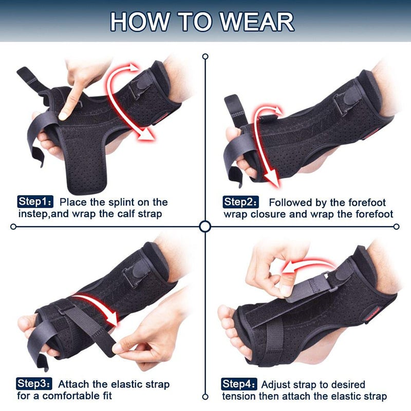 Adjustable Foot Support Brace for Overnight Relief – Comfortable Arch Support Splint for Men & Women