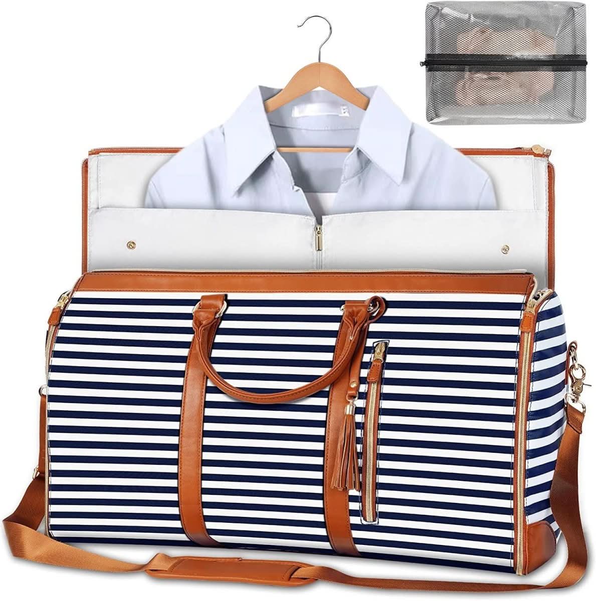 TRAVELHIDE – Foldable PU Leather Garment Bag for Stylish Travel