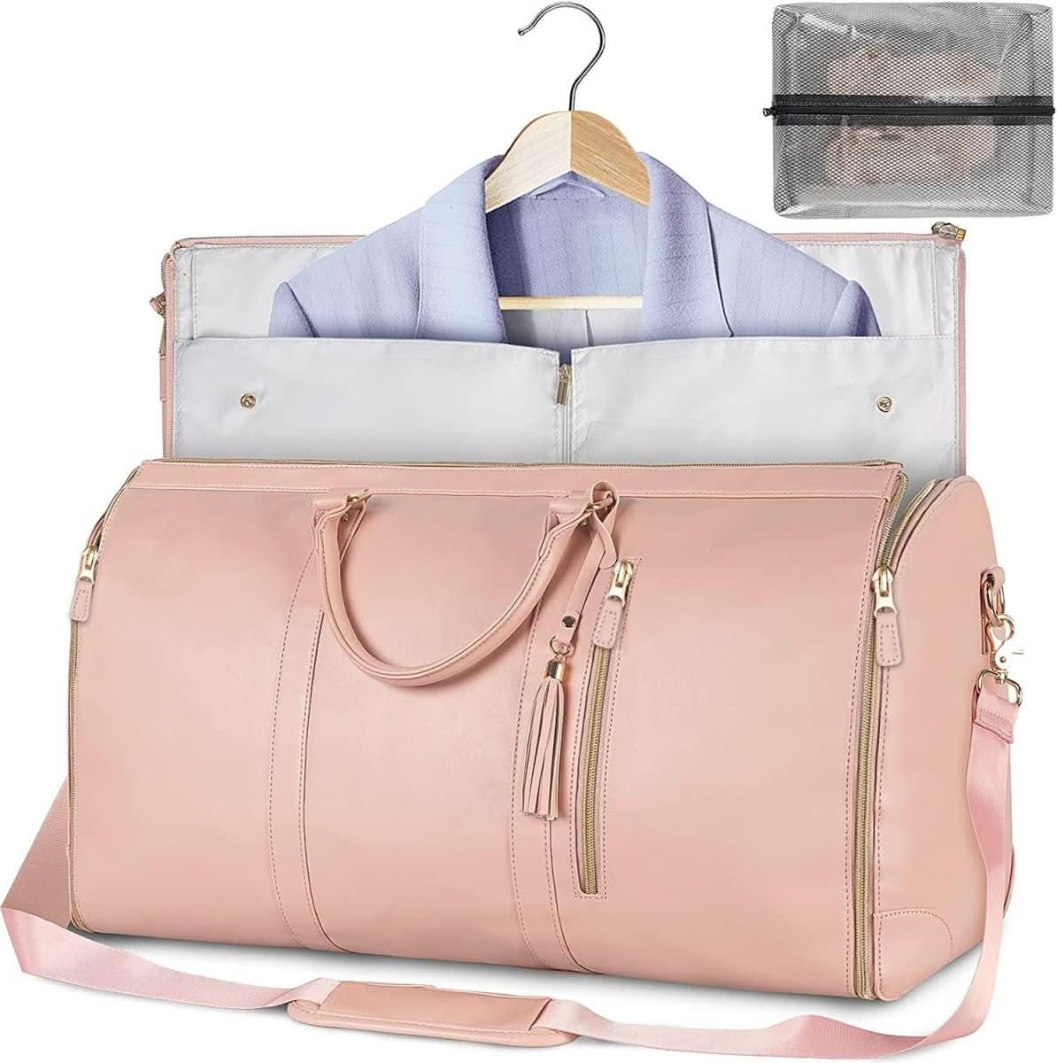 TRAVELHIDE – Foldable PU Leather Garment Bag for Stylish Travel