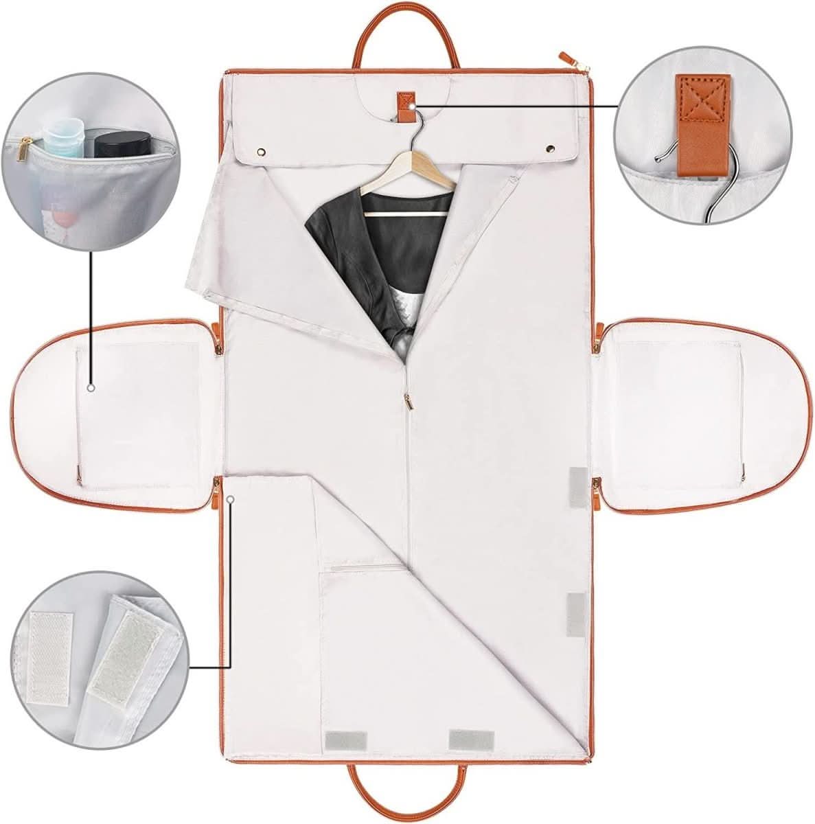 TRAVELHIDE – Foldable PU Leather Garment Bag for Stylish Travel