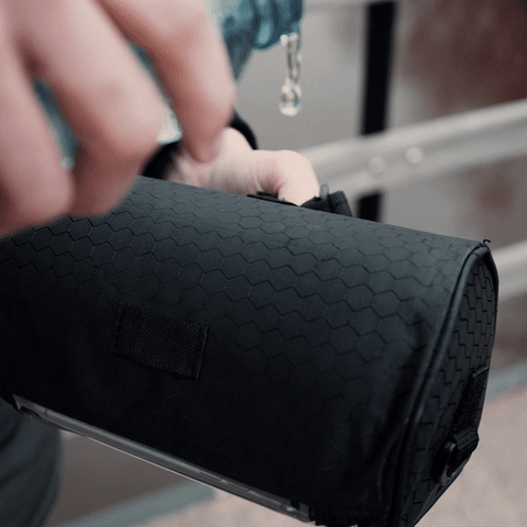 All-Weather Bicycle Handlebar Pouch with Touchscreen Access