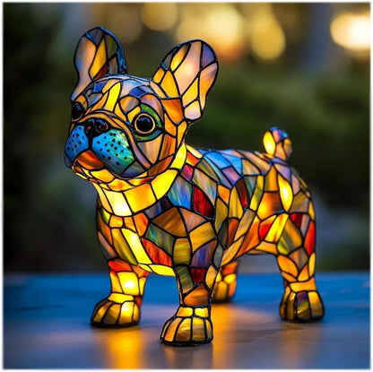 Dog Breed Night Light Figurine LED Desk Lamp USB Powered Resin Animal Statue for Bedroom Living Room Office Decor Corgi Golden Retriever