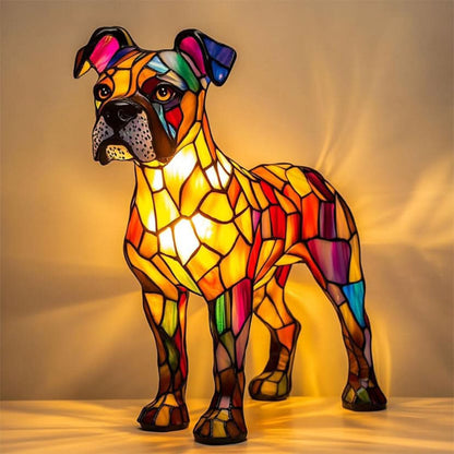 LED Dog Breed Night Light Statue for Desk & Bedroom – USB Powered Animal Accent Lamp for Home Office, Living Room, Nursery Decor