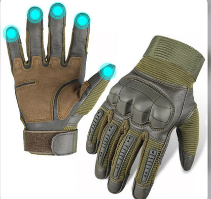 Heavy-Duty Full-Finger Tactical Gloves with Cut & Water Resistance for Outdoor Work & Training