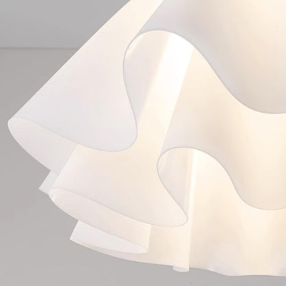 Flush Mount Acrylic Folded Ceiling Light 12 in White for Bedroom Living Room Hallway Modern E27 LED Fixture Home Decor Overhead Lighting