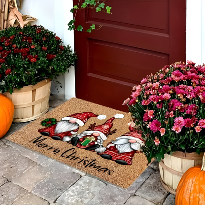 Gala Christmas Door Mat - Festive Gnome Design, Non-Slip