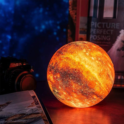 Galaxy Moon Lamp - 16 Colors, Remote Control, 3D, Night Light