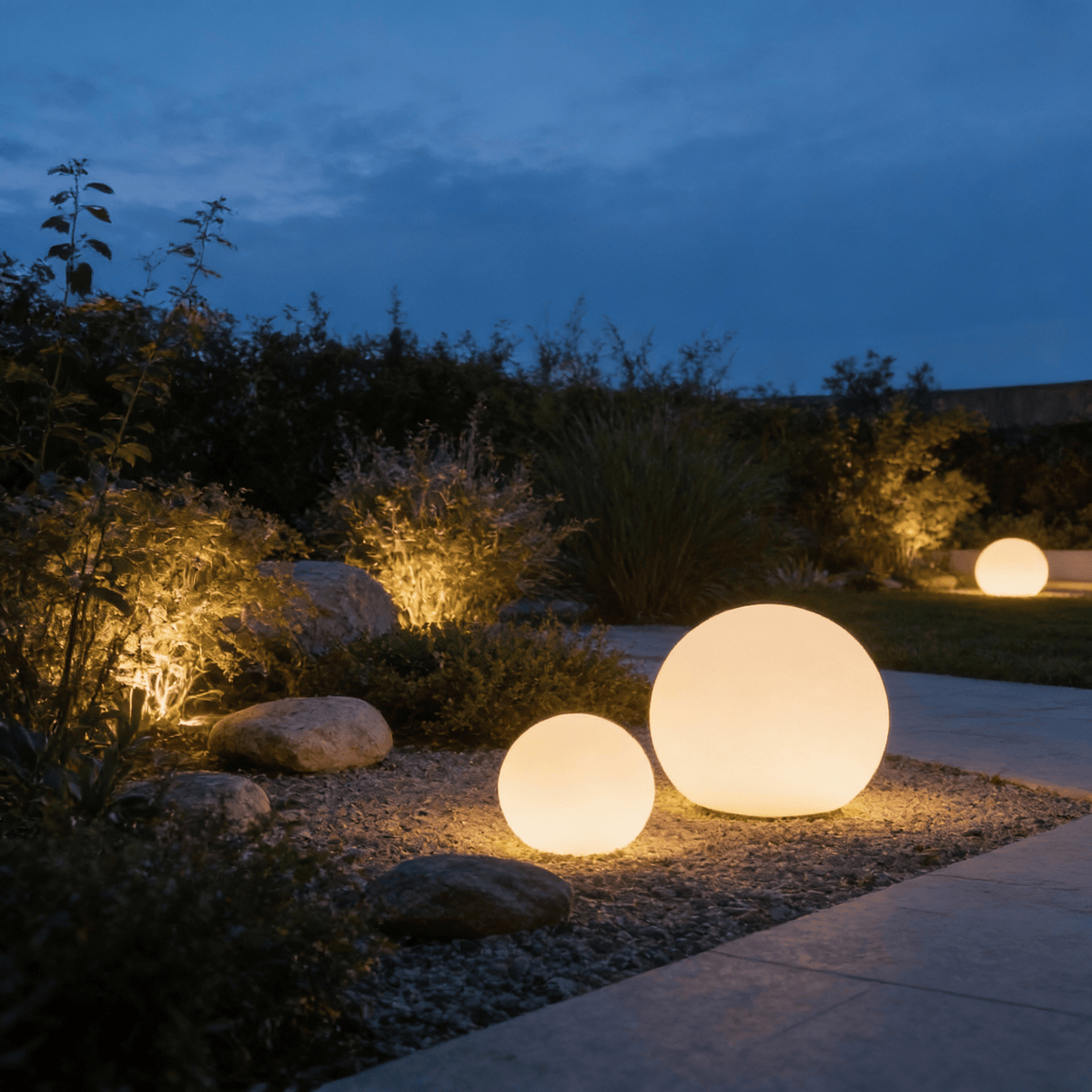 Portable LED Orb Lamp with Remote Control 4-Color Modes 10-20 in Rechargeable Cordless Sphere Light for Living Room Bedroom Bedside Nightsta
