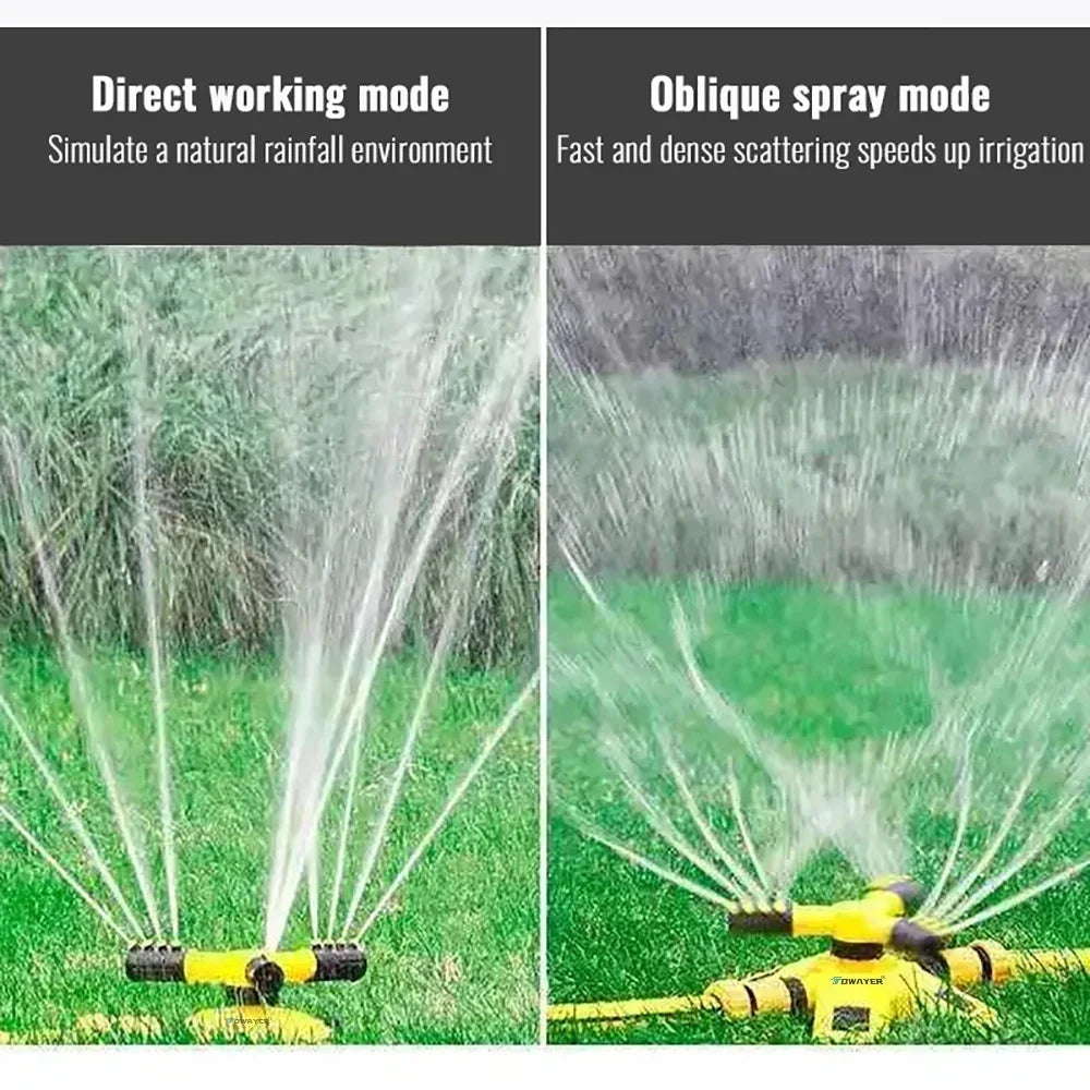 Garden Essentials | 360° Rotating Lawn Sprinkler with Multi-Angle Nozzles | Efficient Watering Solution for Large Gardens