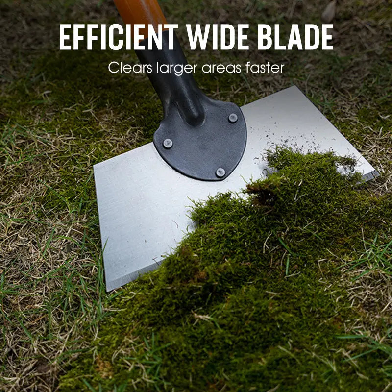 Push-Pull Scraper Hoe with Manganese Steel Blade for Weeding Pavers, Driveways & Patios | Heavy-Duty Wood Handle Garden Weeder Tool for Remo
