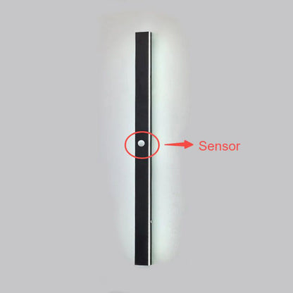 Weatherproof LED Strip Sconce for Patios, Entryways & Porches — IP65 Rated Acrylic Outdoor Fixture in Black