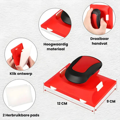 Corner Trim Painting Tool with Swivel Grip 4.7×3.5 inch Reusable Pads No Masking Tape Needed for Walls Ceilings Baseboards Door Frames DIY H