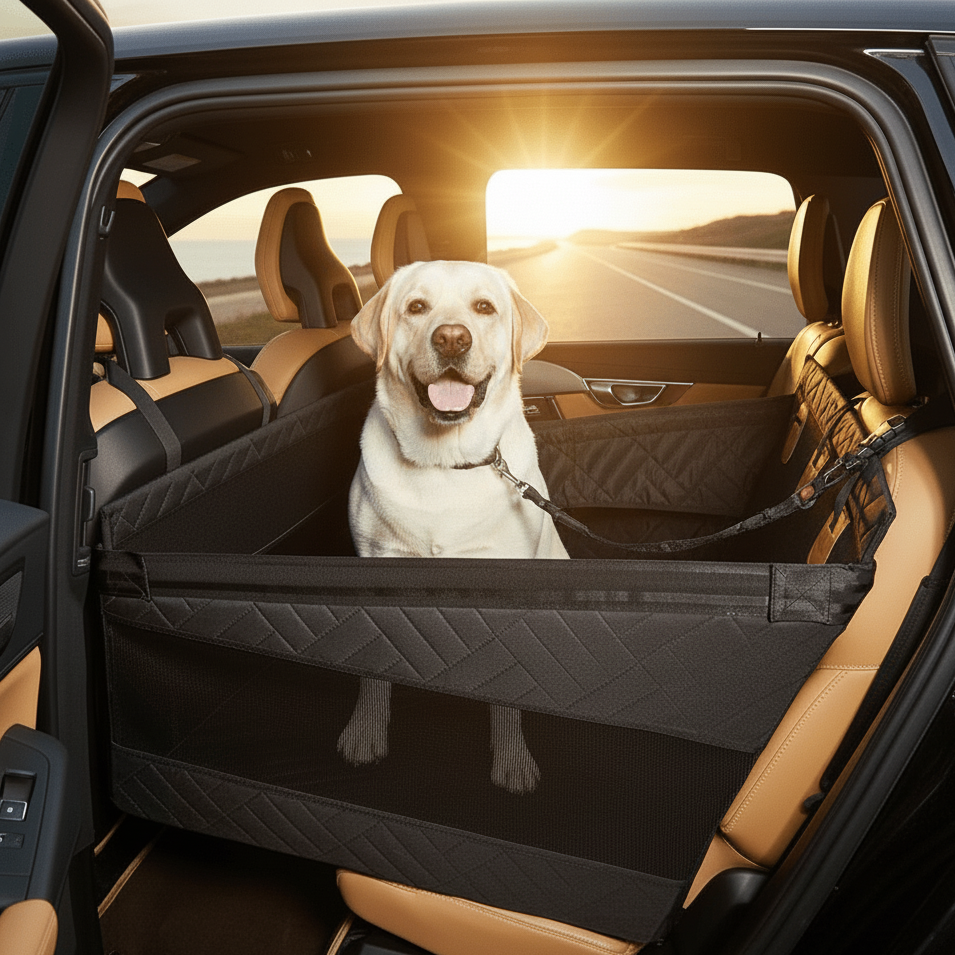 Ortekor | Alfombrilla impermeable para coche para perros con espuma viscoelástica y diseño antideslizante | Ajuste universal para mayor comodidad y protección