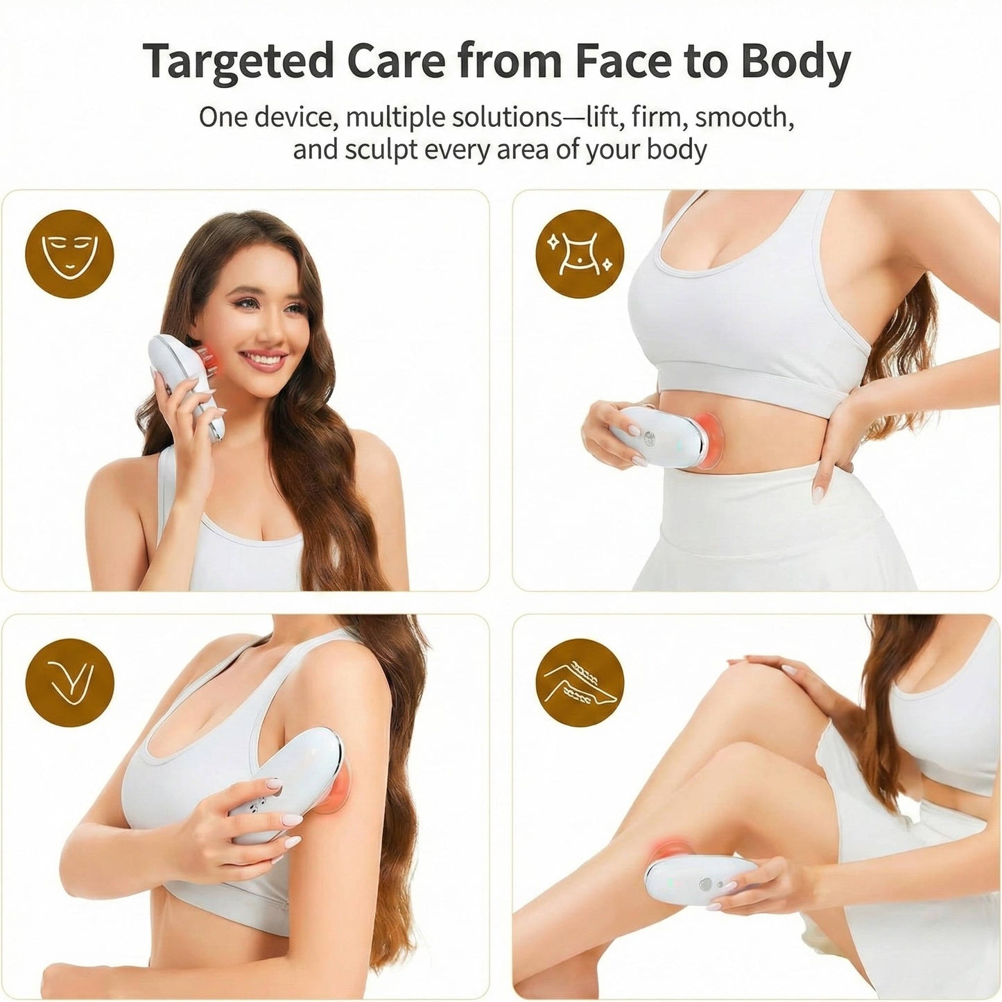 Masajeador facial portátil para el cuidado de la piel con LED y vacío