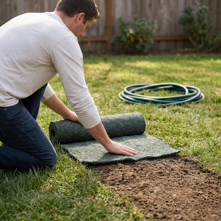 Biodegradable Lawn Repair Roll 118 in × 8 in Bare Spot Seeding Mat Garden Patch Recovery Double Pack Outdoor Yard Coverage 13 sq ft