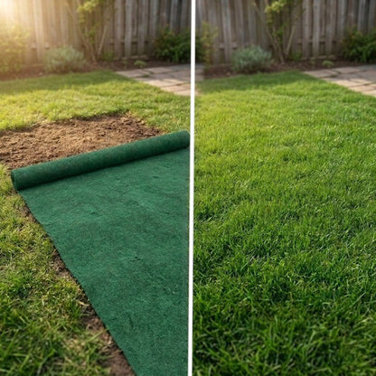 Biodegradable Lawn Repair Roll 118 in × 8 in Bare Spot Seeding Mat Garden Patch Recovery Double Pack Outdoor Yard Coverage 13 sq ft